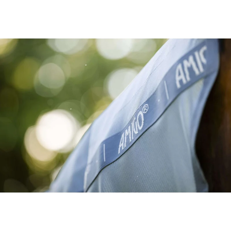Amigo Couverture Anti-Mouches Integrated Heather Blue/Blue/Silver