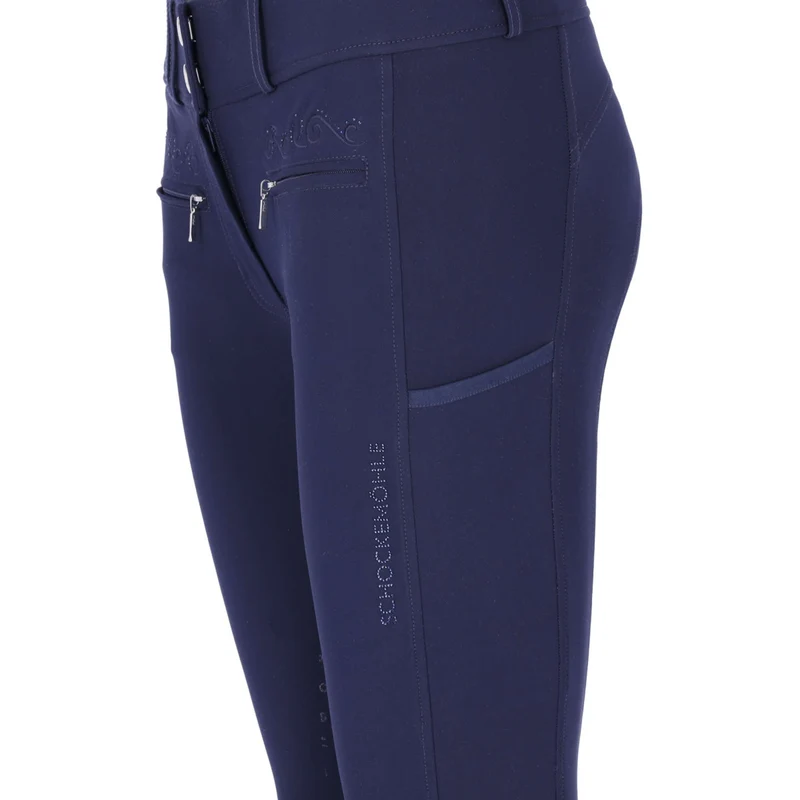 Schockemöhle Pantalon d'Équitation SPTulip Style Full Grip Marin foncé