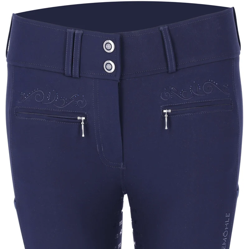 Schockemöhle Pantalon d'Équitation SPTulip Style Full Grip Marin foncé