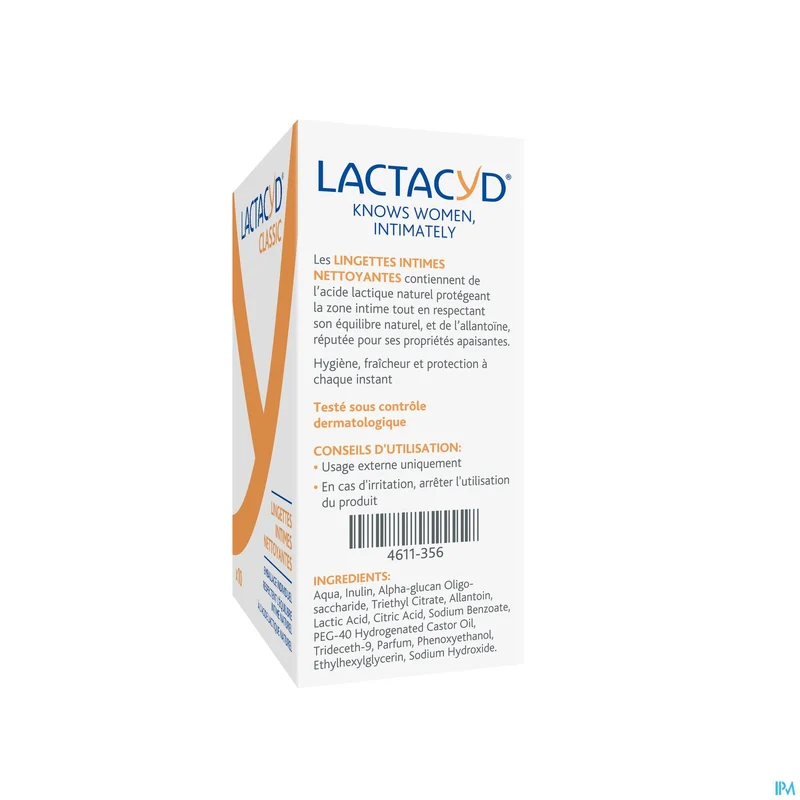Lactacyd Classic Reinigende Intieme doekjes voor thuis of onderweg 10 stuks
