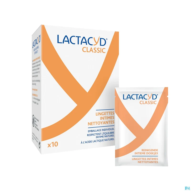 Lactacyd Classic Reinigende Intieme doekjes voor thuis of onderweg 10 stuks
