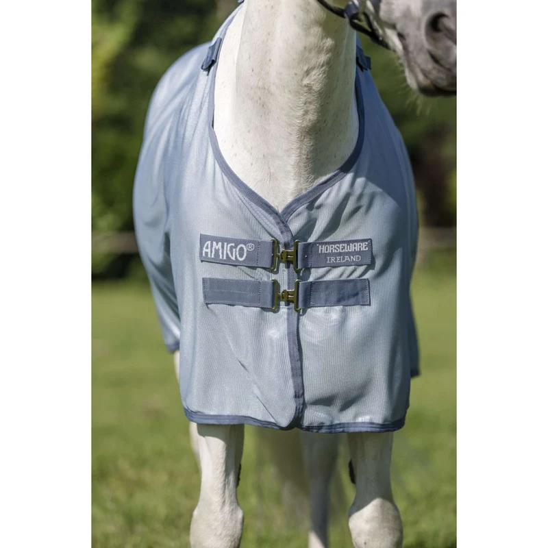 Amigo Couverture Anti-Mouches Plus Pony Heather Blue/Blue/Silver