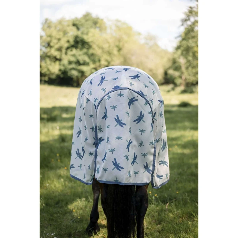 Amigo Couverture Anti-Mouches XL Plus Dragonfly Print/Silver/Blue/Sage