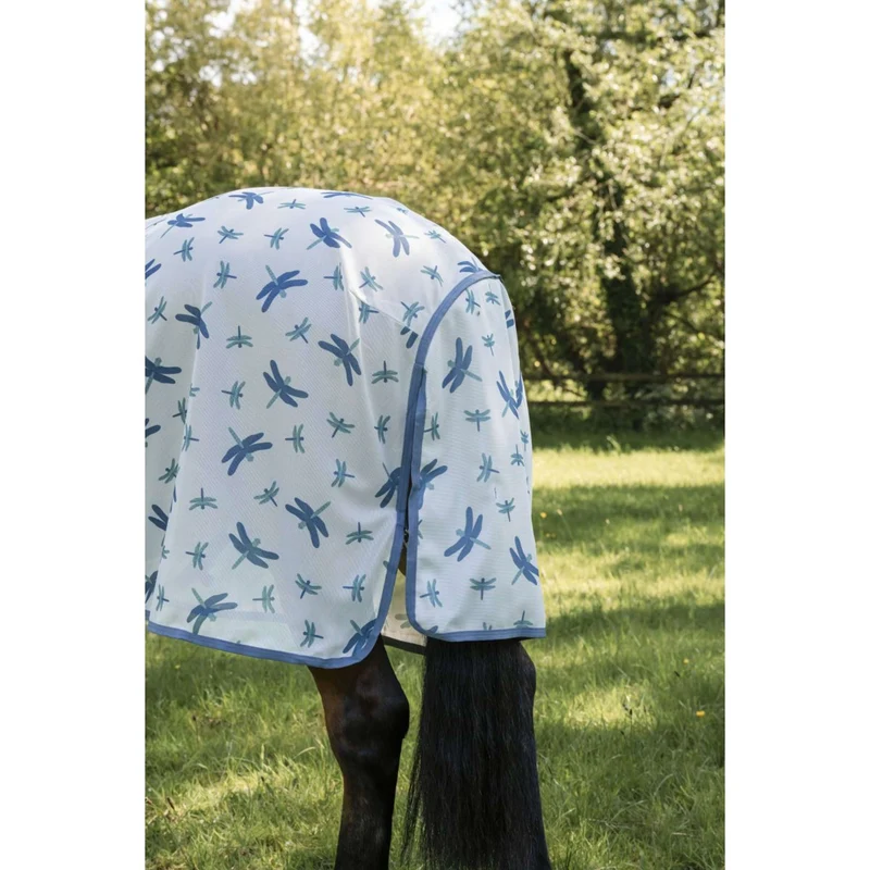 Amigo Couverture Anti-Mouches XL Plus Dragonfly Print/Silver/Blue/Sage
