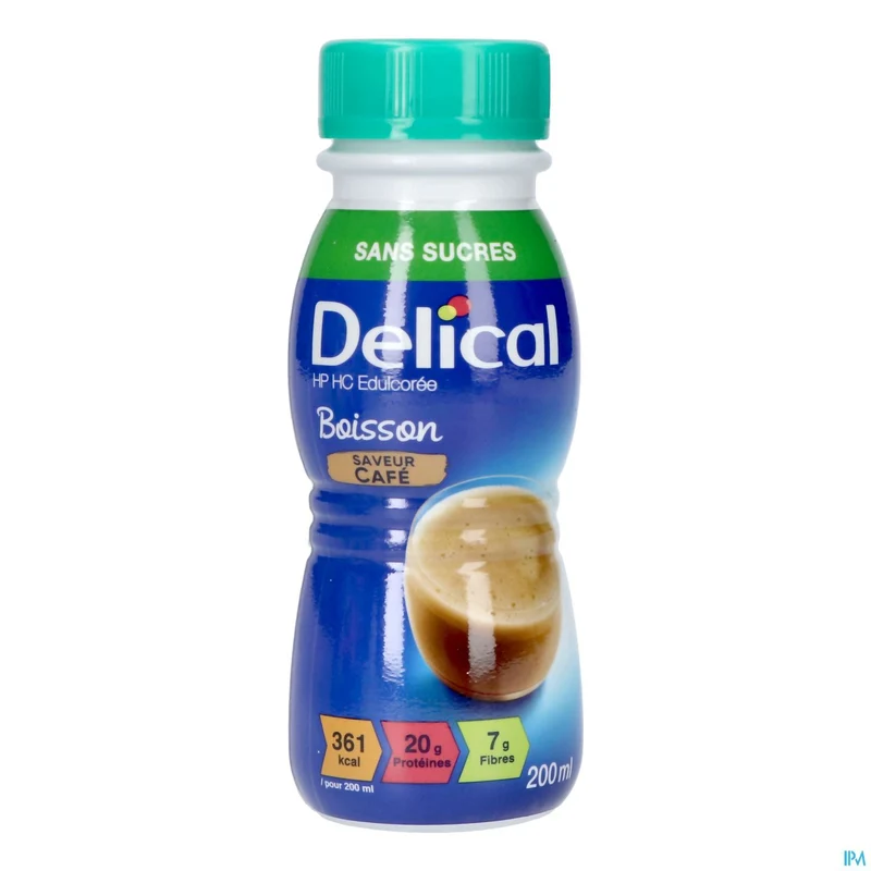 Delical Melkdrank Z/suiker Koffie 4x200ml
