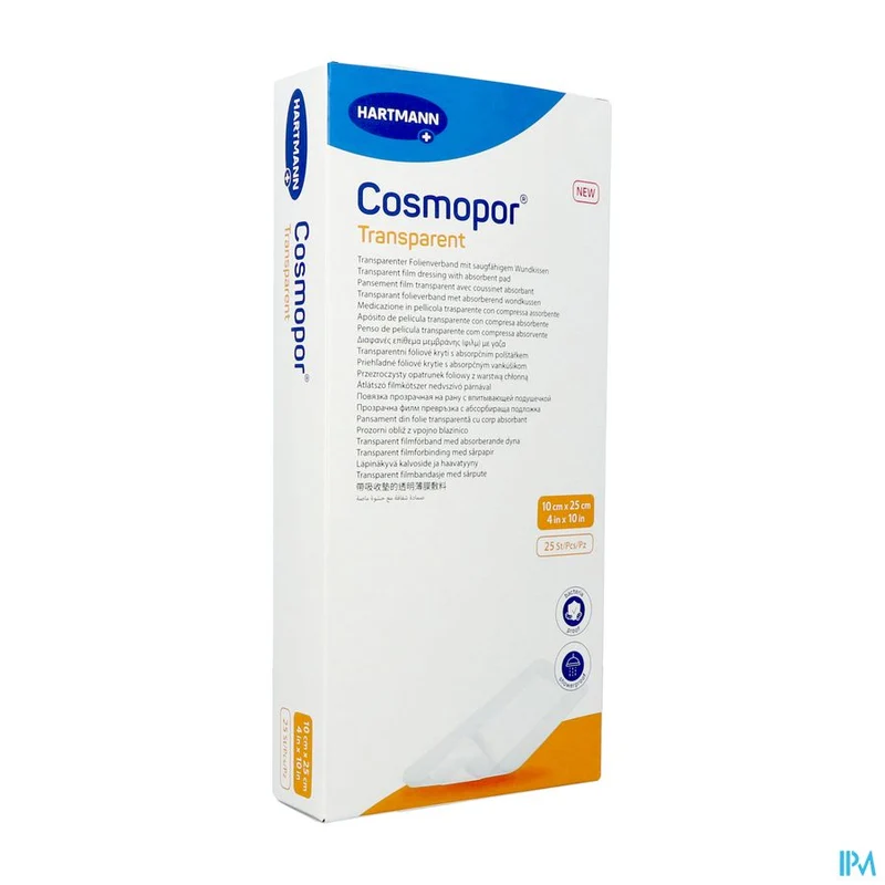 Cosmopor Transparent | 25 steriele wondverbanden 10x25cm | Wondzorg