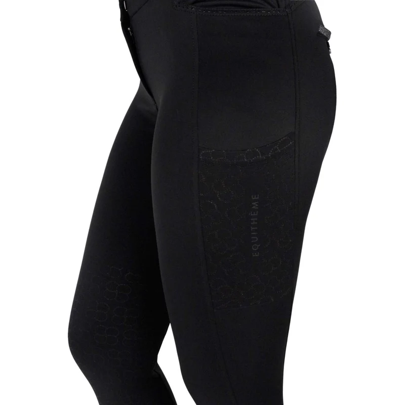 EQUITHÈME Pantalon d'Équitation Capucine Knee Grip Noir