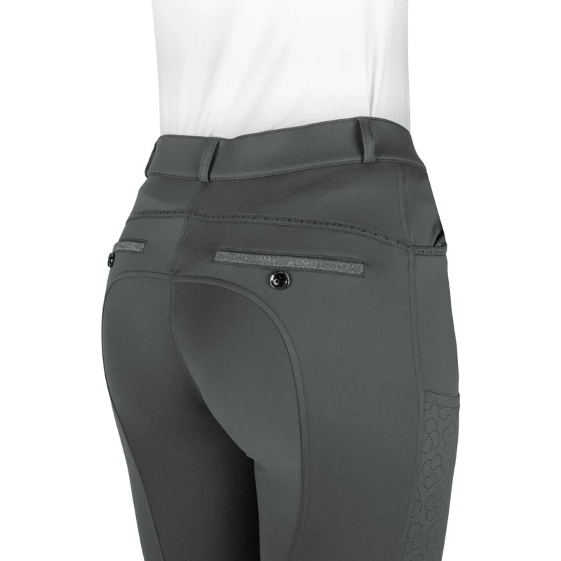 EQUITHÈME Pantalon d'Équitation Capucine Knee Grip Gris