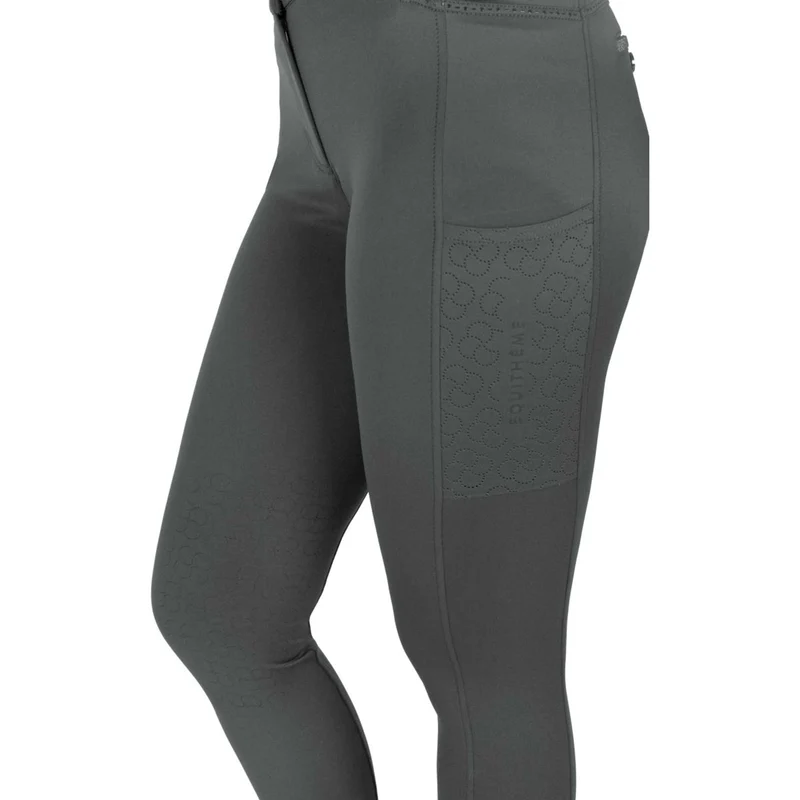 EQUITHÈME Pantalon d'Équitation Capucine Knee Grip Gris