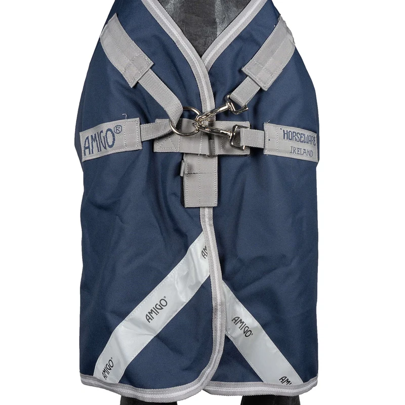 Amigo Turnout Rug Integrated 1200D 250g Navy/Titanium Grey/Silver