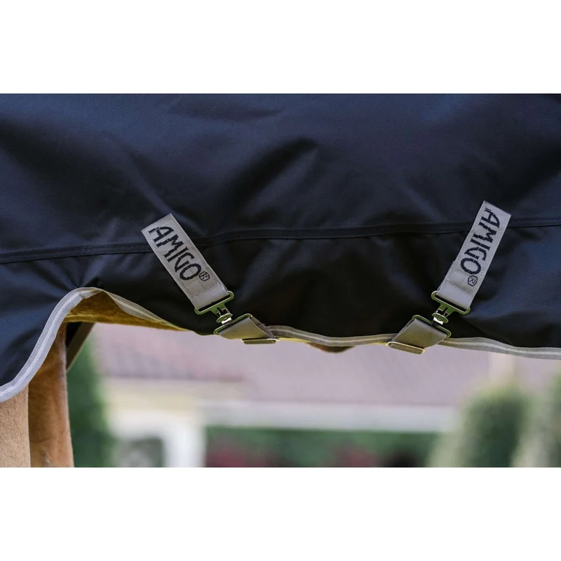 Amigo Turnout Rug 1200D Pony 250g Black/Titanium Grey/Silver
