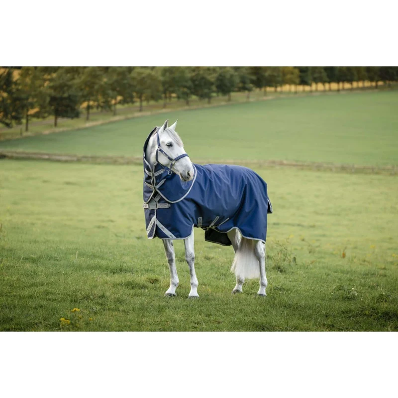 Amigo Turnout Rug FieldSafe Plus 1200D 100g Navy/Titanium Grey/Silver