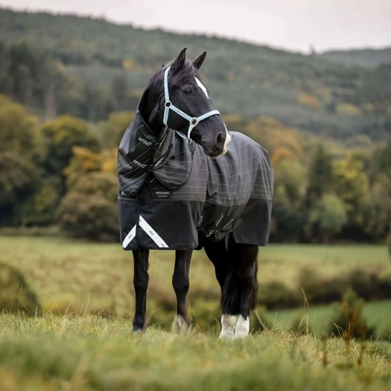 Amigo Turnout Rug FieldSafe Reflectech Plus 1200D 0g Black/Reflective/Black
