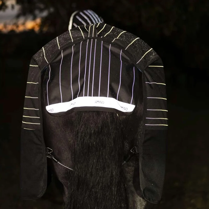 Amigo Turnout Rug FieldSafe Reflectech Plus 1200D 0g Black/Reflective/Black