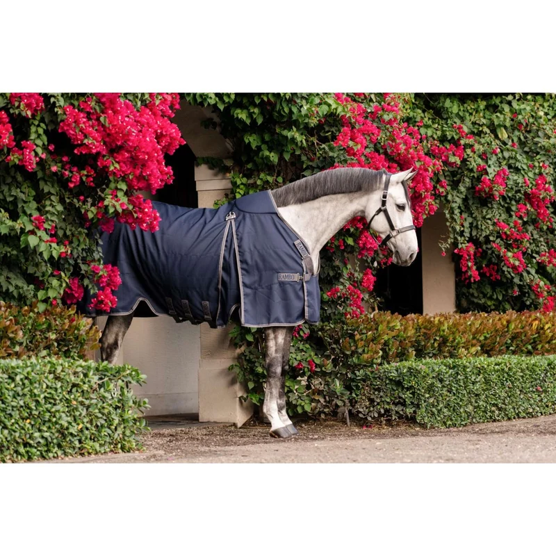 Rambo Optimo Couverture d'Écurie New Navy/Thunderstorm Grey/Silver