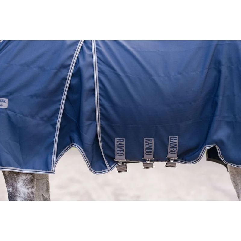 Rambo Optimo Couverture d'Écurie New Navy/Thunderstorm Grey/Silver