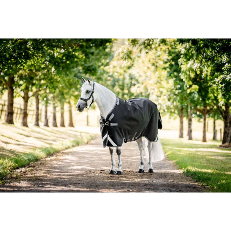 Rambo Turnout Rug 1680D Varilayer 250g Black/Thunderstorm Grey/Silver