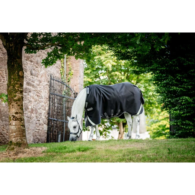 Rambo Turnout Rug 1680D Varilayer 250g Black/Thunderstorm Grey/Silver