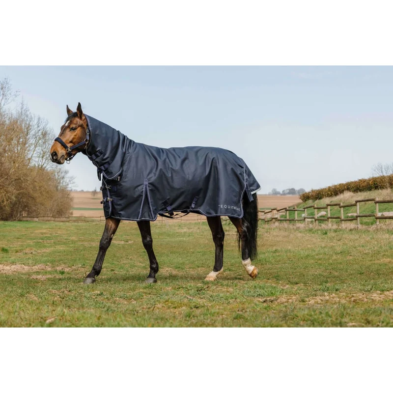EQUITHÈME Couverture d'Extérieur Anatomic Combi 1200D 100g Marin
