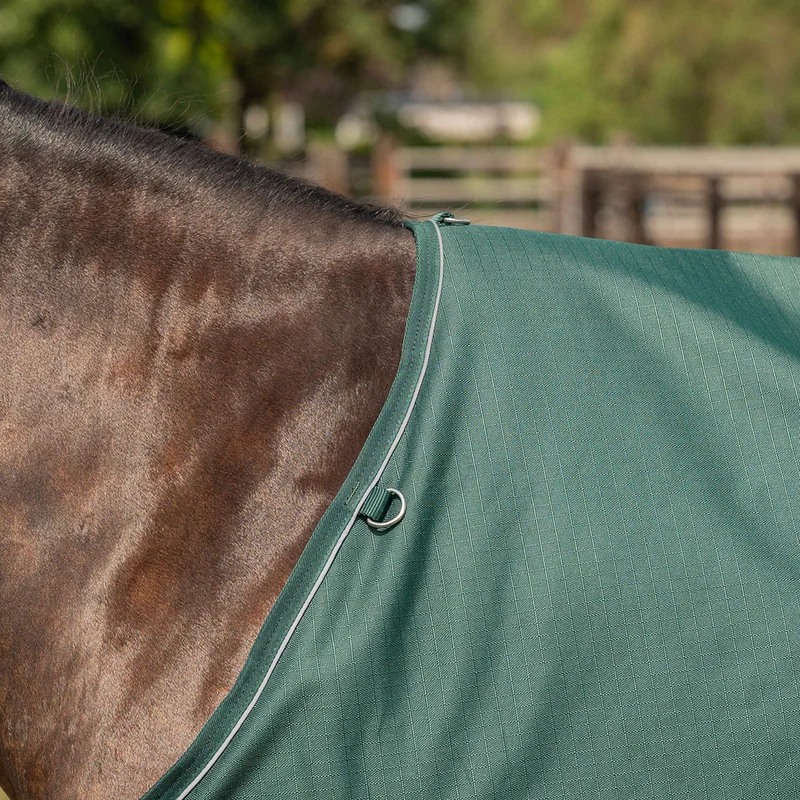 Agradi Horse Couverture d'Extérieur 1200D 0gr Bande Réfléchissante Vert