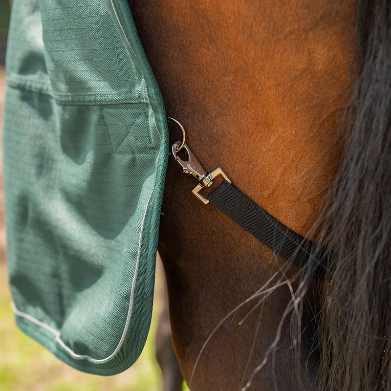 Agradi Horse Couverture d'Extérieur 1200D 0gr Bande Réfléchissante Vert