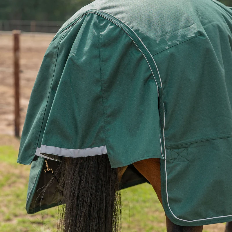 Agradi Horse Couverture d'Extérieur 1200D 0gr Bande Réfléchissante Vert