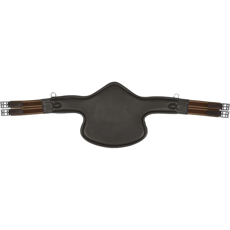 HORKA Sangle avec Protection de Ventre Cuir Marron/Argent
