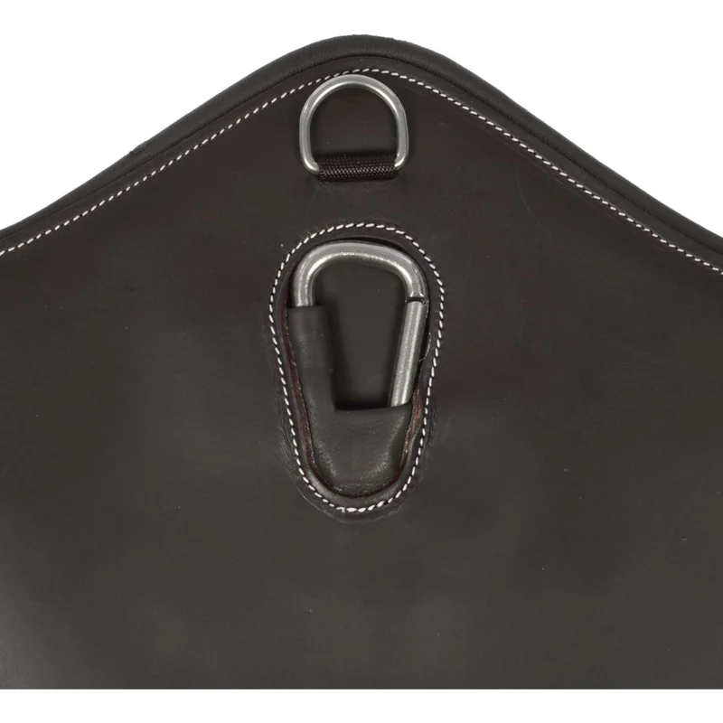 HORKA Sangle avec Protection de Ventre Cuir Marron/Argent
