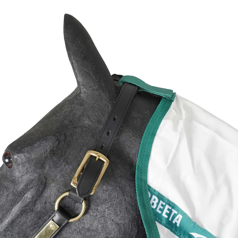 WeatherBeeta Couverture Anti-Mouches ComFiTec Green-Tec Airflow Mesh Combo Neck White/Dragonfly Blue