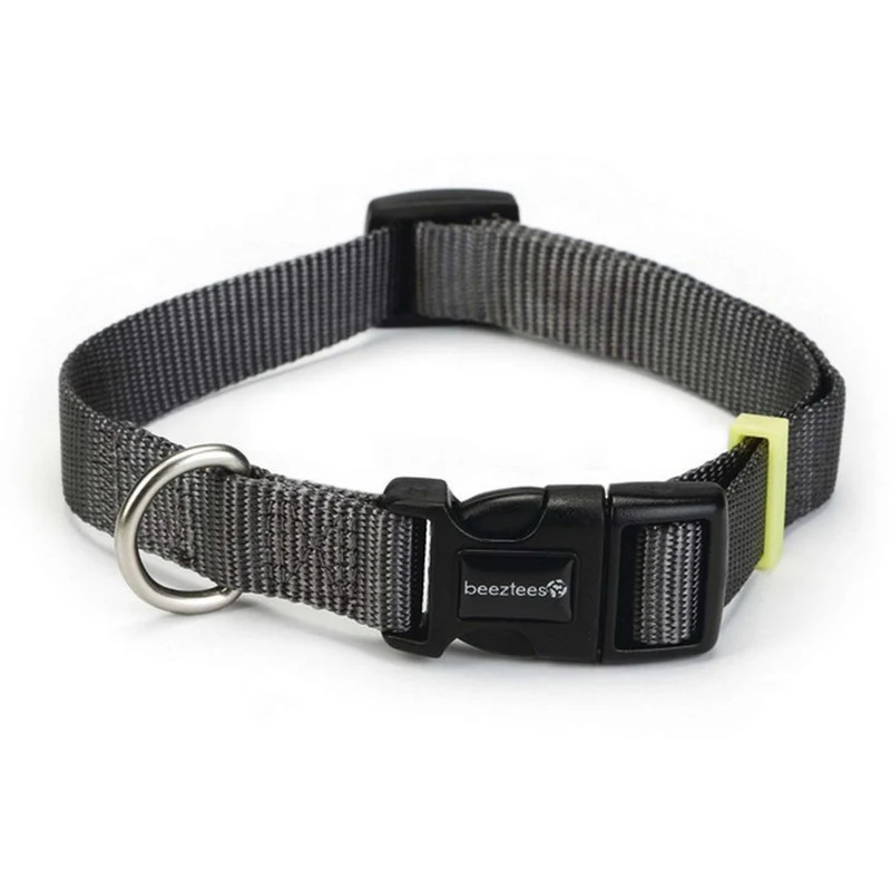 Beeztees Collier Uni Nylon Gris foncé