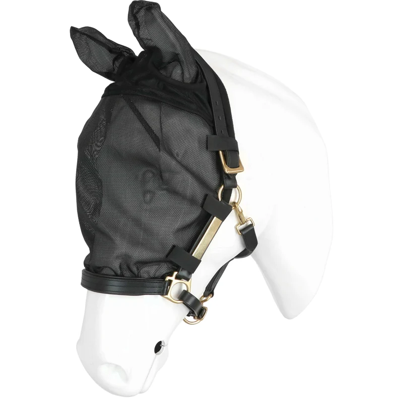 EQUITHÈME Licol Anti-Mouches avec Protection UV Noir
