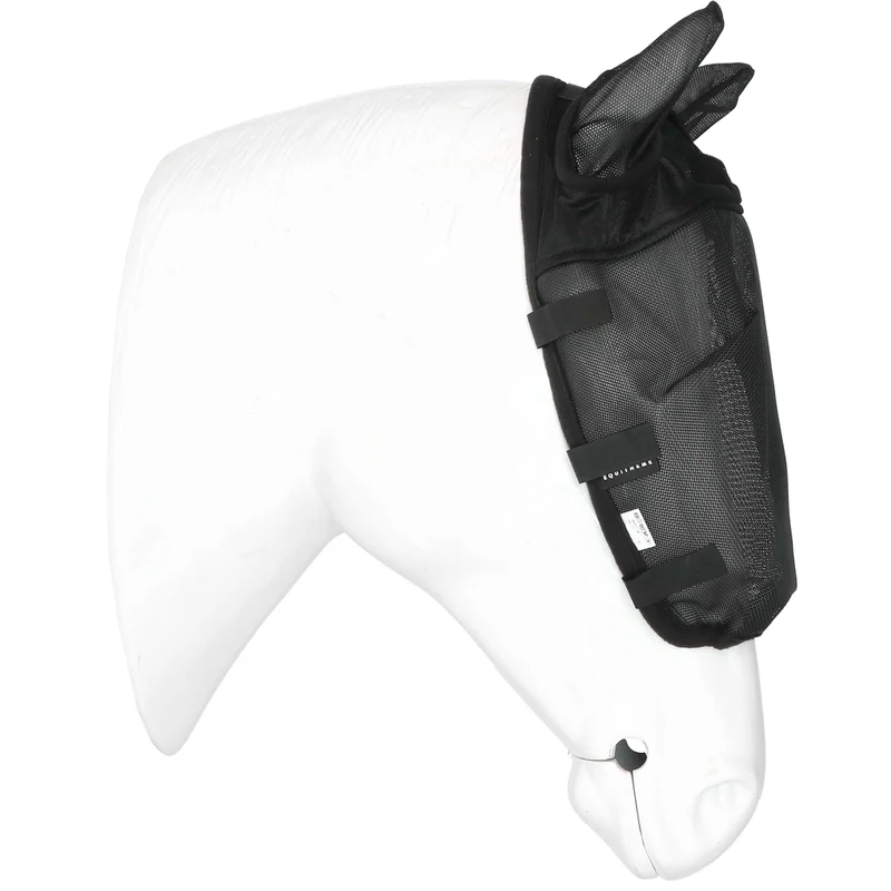 EQUITHÈME Licol Anti-Mouches avec Protection UV Noir