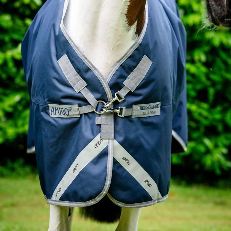 Amigo Chemise Turnout 1200D XL 50g Marine/Gris Titane/Argent