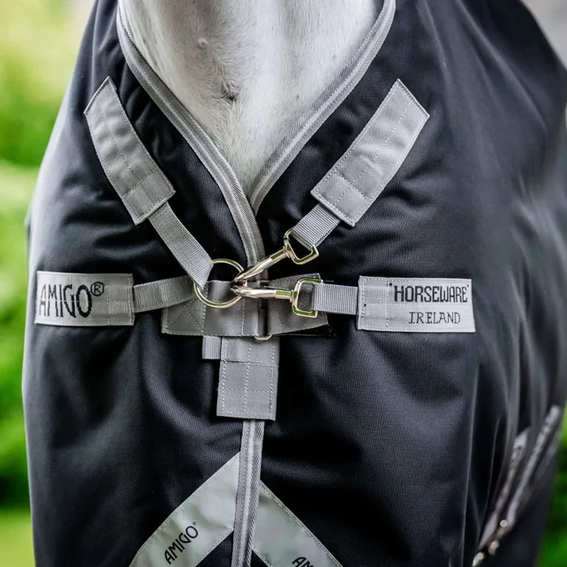 Amigo Couverture Turnout Bravo 100g Black/Titanium Grey