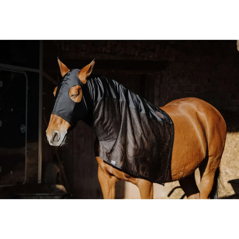 EQUITHÈME Protecteur de cou Lycra/Mesh Noir