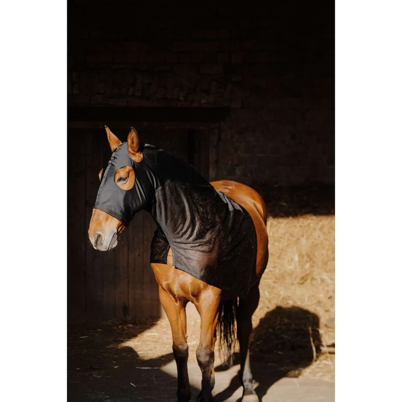 EQUITHÈME Protecteur de cou Lycra/Mesh Noir