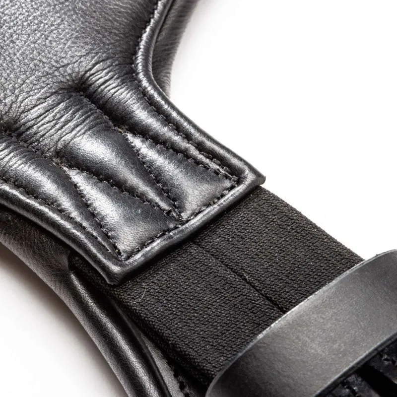 Kavalkade Sangle de Dressage Casper Soft Leather avec Élastique Noir