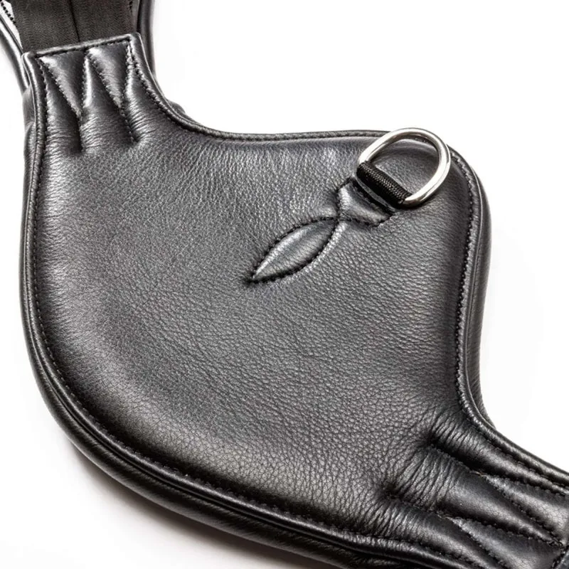 Kavalkade Sangle de Dressage Casper Soft Leather avec Élastique Noir