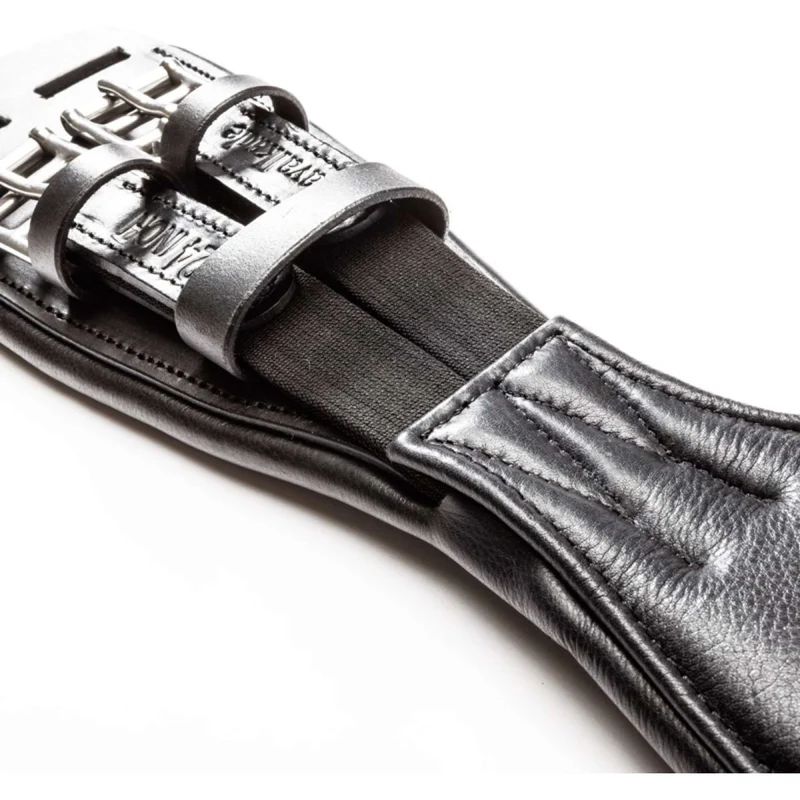 Kavalkade Sangle de Dressage Casper Soft Leather avec Élastique Noir