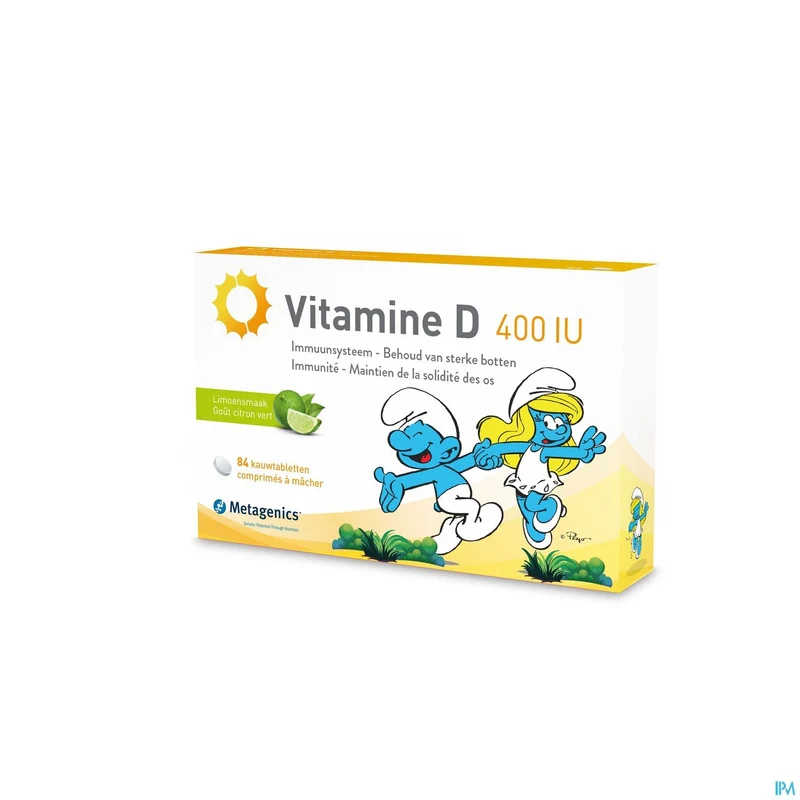 Metagenics Vitamine D 400IU Smurfen - 84 Kauwtabletten voor Sterke Botten & Immuunsysteem