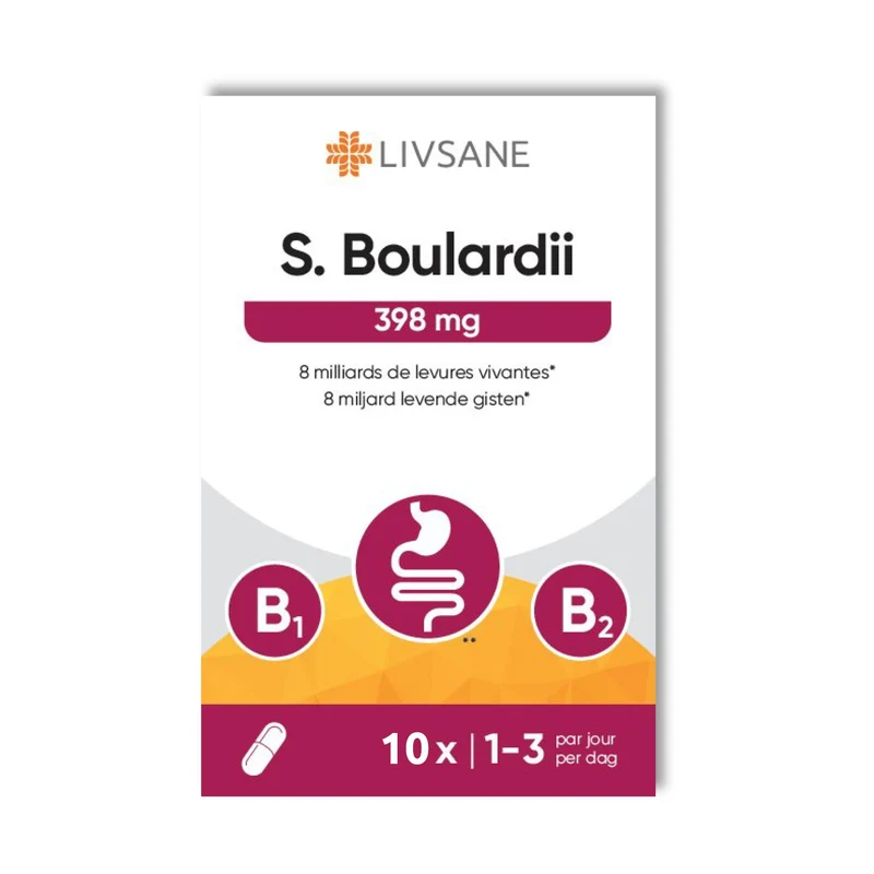LIVSANE S. Boulardii 398mg | 10 Capsules | Darmflora & Spijsvertering