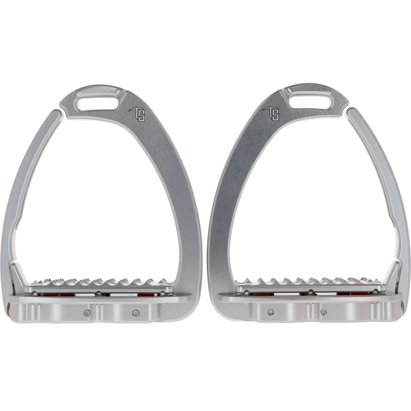 Tech Stirrups Étriers Venice Plus Swarovski Dressage Argent/Argent