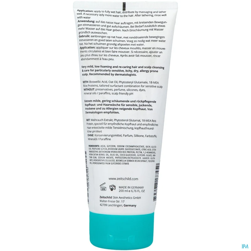 Zeitschild Derma Systems Shampoo Sensitive 200ml