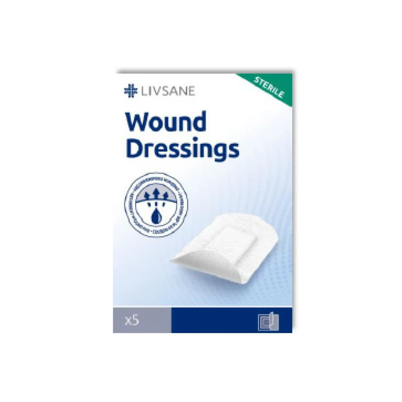LIVSANE Sterile Wound Dressings 7,5cmx10cm 5