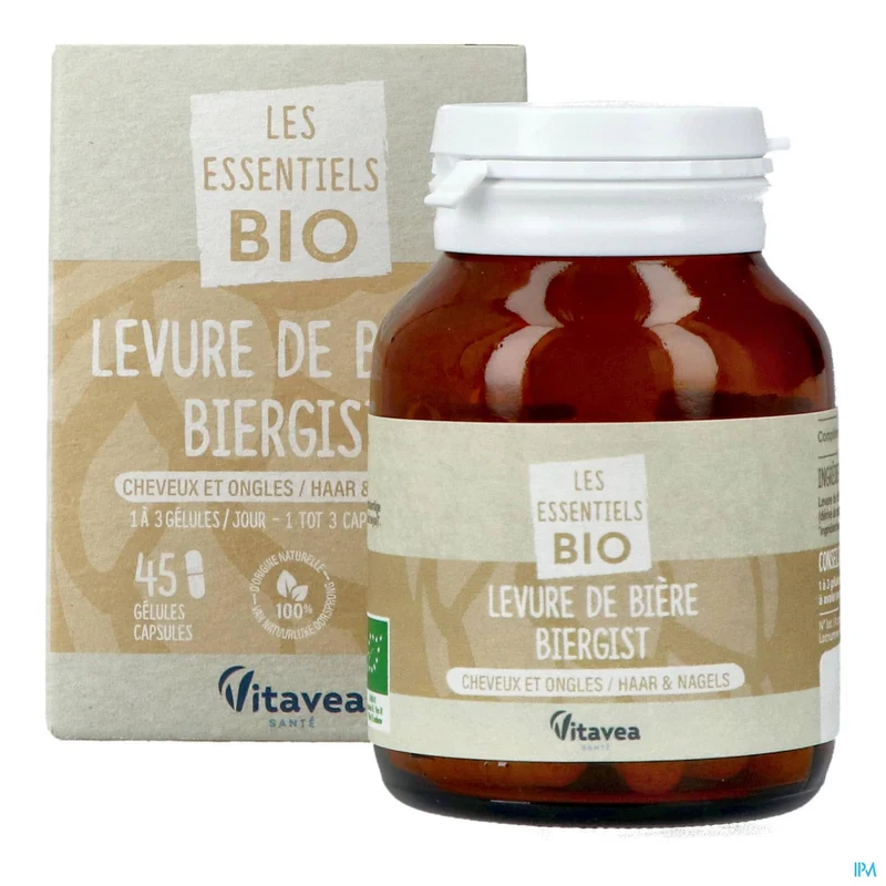 Vitavea Biergist Bio Caps 45 | Natuurlijk Supplement voor Huid, Haar & Nagels