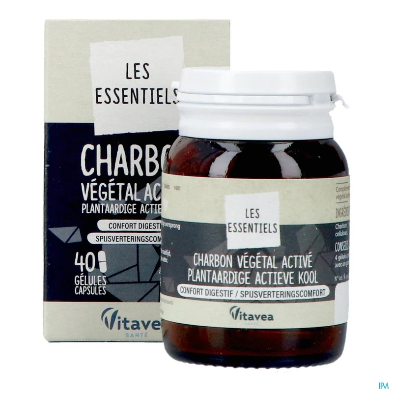 Vitavea Actieve Kool | 40 capsules 1000mg | Spijsvertering