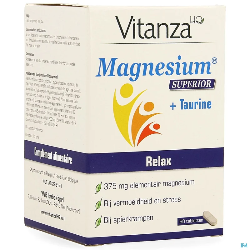 Vitanza HQ Magnesium Superior Comp 60 - Vermoeidheid & Stress - 4 Magnesiumvormen