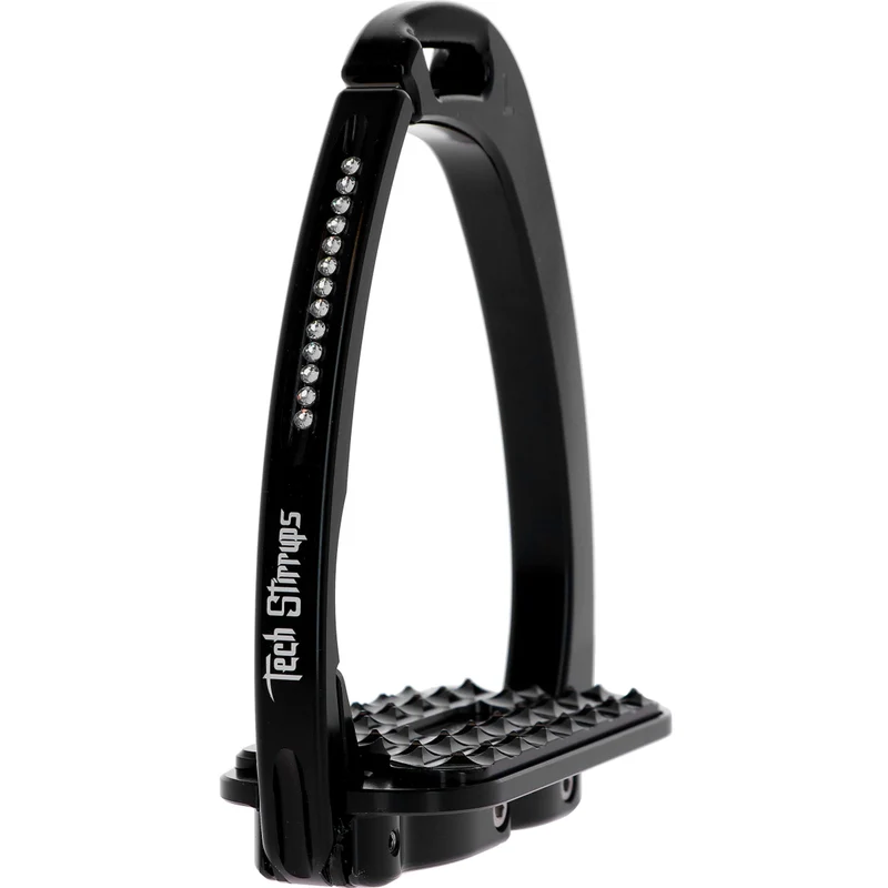 Tech Stirrups Étriers Venice Sloped Evo Swarovski Noir/Noir