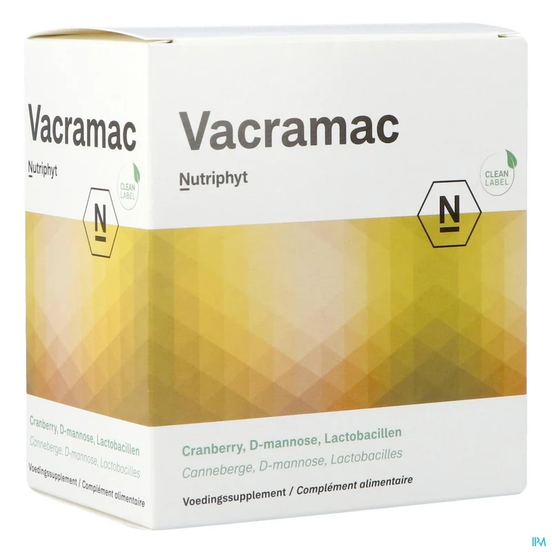 Nutriphyt Vacramac 90 Caps - Krachtige Ondersteuning voor Urinewegen met Cranberry, D-mannose en Probiotica