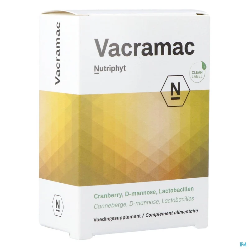 Nutriphyt Vacramac 30 Caps - Krachtige Ondersteuning Urinewegen met D-mannose en Cranberry